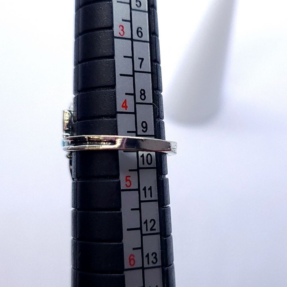 Navajo Tiara Turquoise Bead Silver Ring Boho Native American Stackable Jewelry - Picture 4 of 4